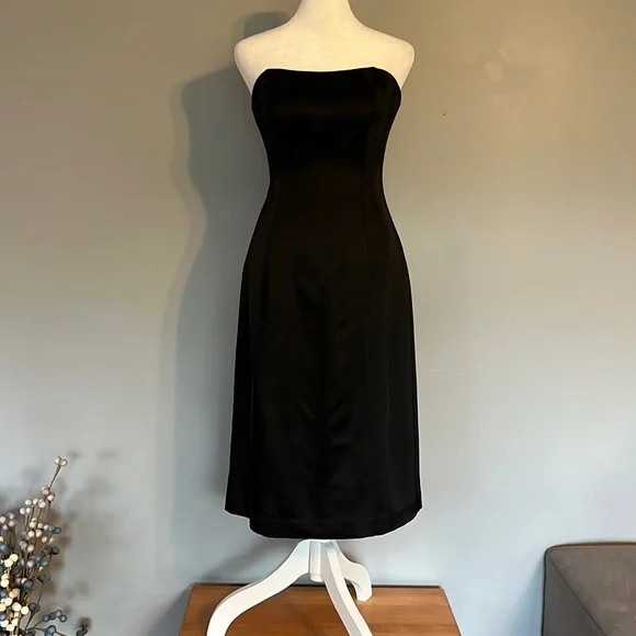 NWT Banana Republic Black Strapless Dress Size 4